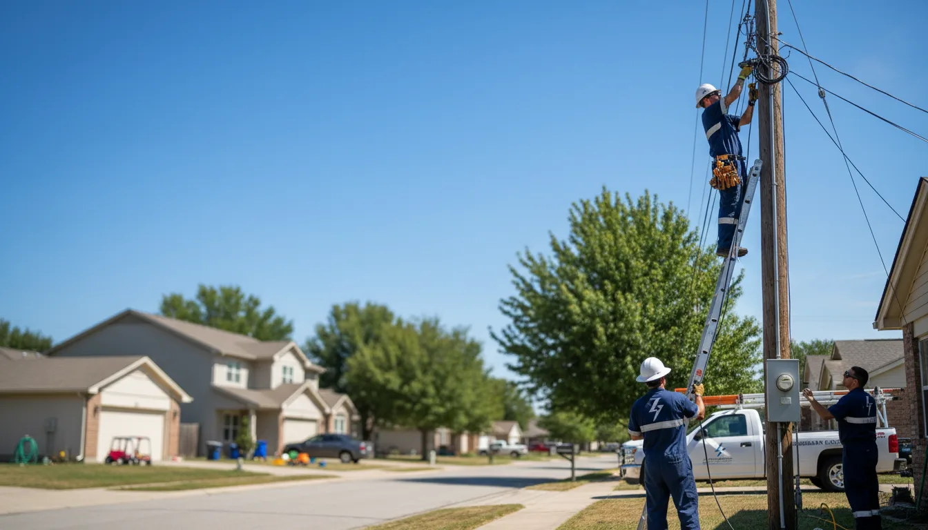 Residential electrician providing installation services in Farmingdale, ME